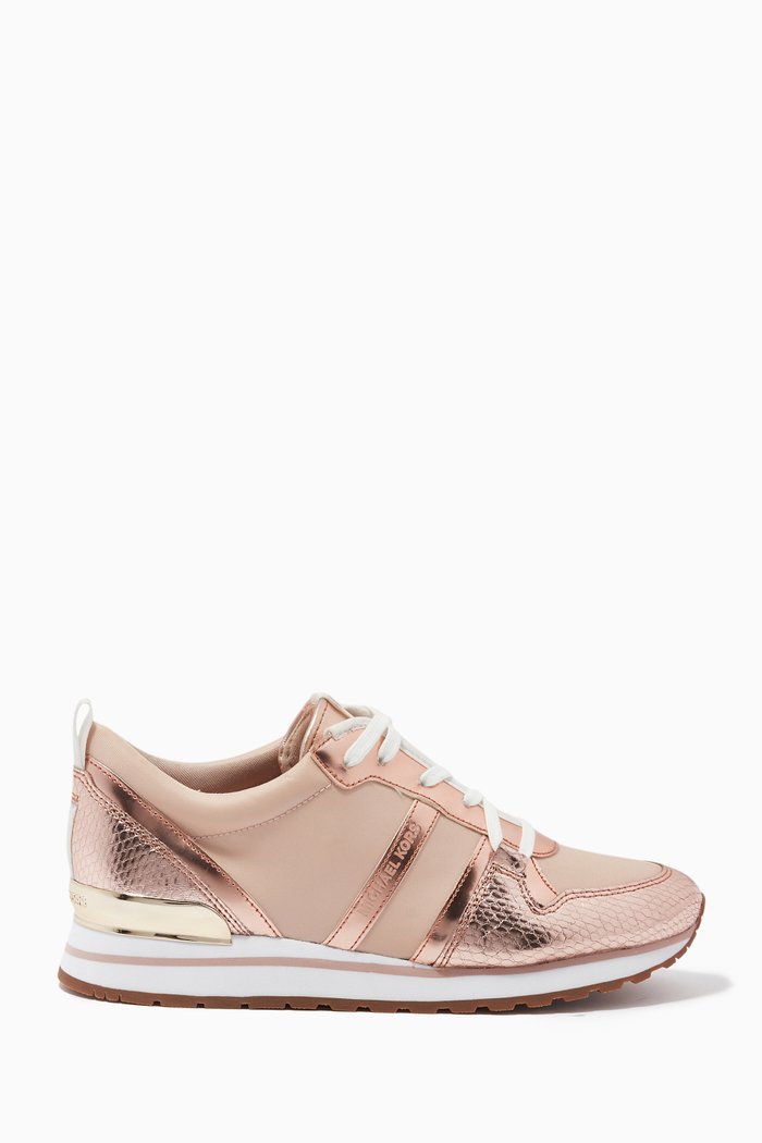 

Dash Trainers in Metallic Leather, Red