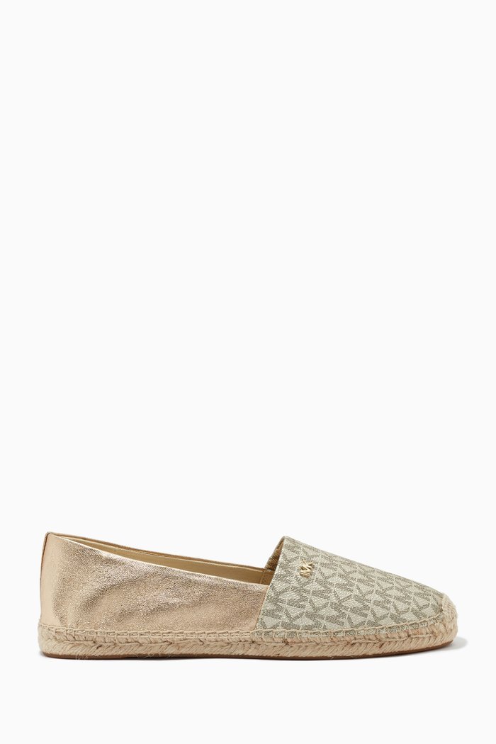 

Kendrick Espadrilles in Logo Canvas, Gold