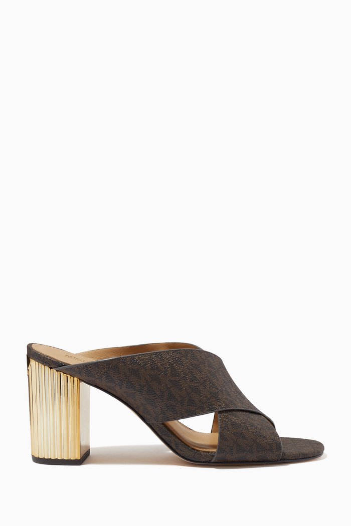 

Porter Sandals in Logo Canvas, Brown