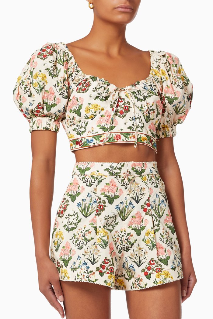 

Palmarosa Crop Top in Cotton, Multicolour