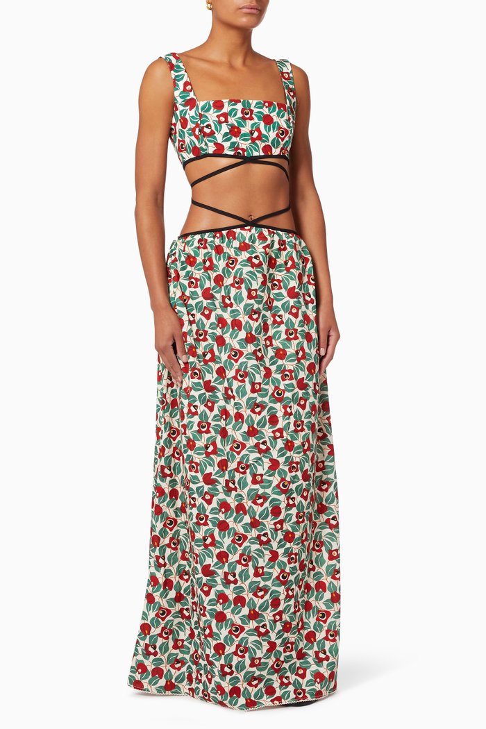

Peonia Dress in Cotton, Multicolour
