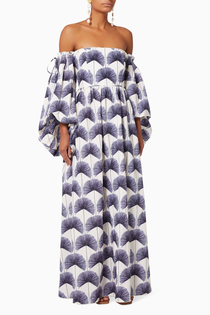 

Alheli Dress in Cotton, Blue