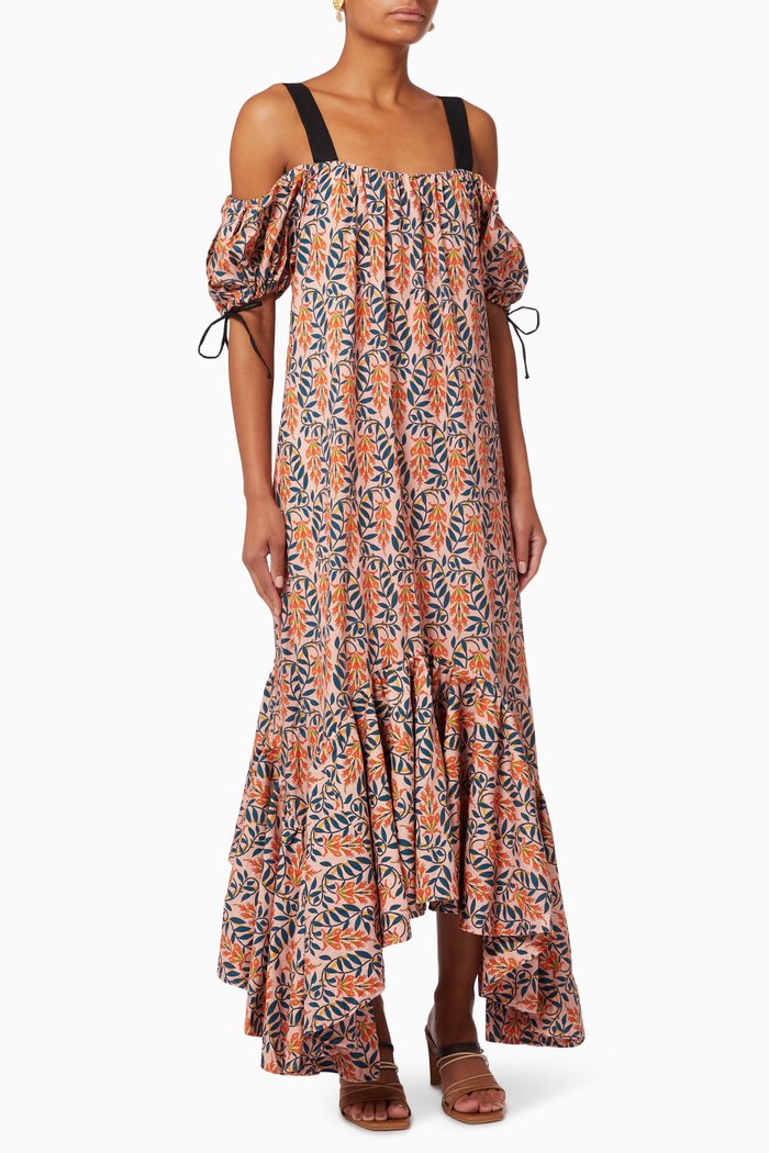 Girasol Dress in Cotton, Multicolour