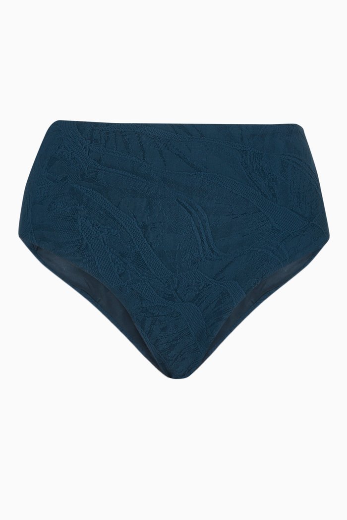 

Magenta Bikini Bottom in Jacquard, Blue