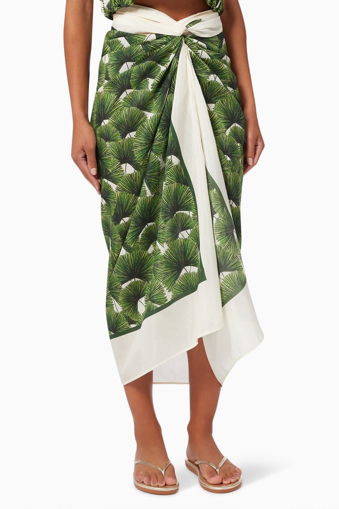 Lavanda Pareo in Cotton Silk Blend, Multicolour