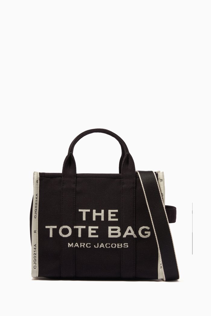 

The Traveler Small Tote Bag in Canvas, Black