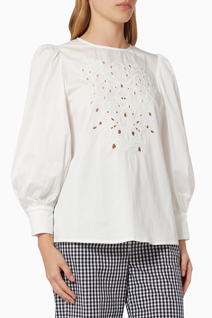 

Villa Blouse in Cotton, White