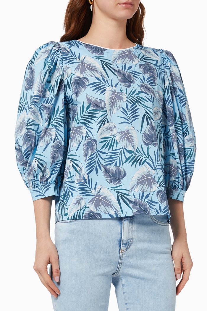 

Cimone Blouse in Cotton, Blue