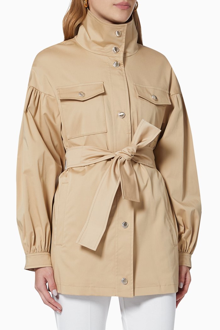 

Parsec Belted Jacket in Cotton, Neutral