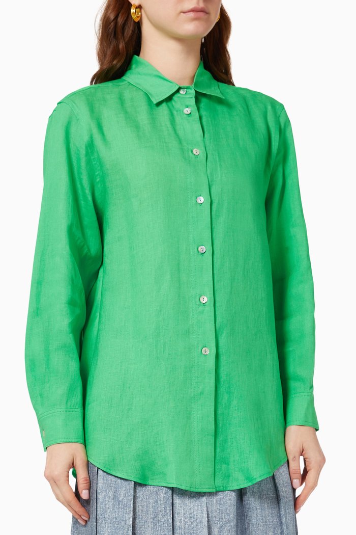 

Sport Fragore Shirt in Linen, Green