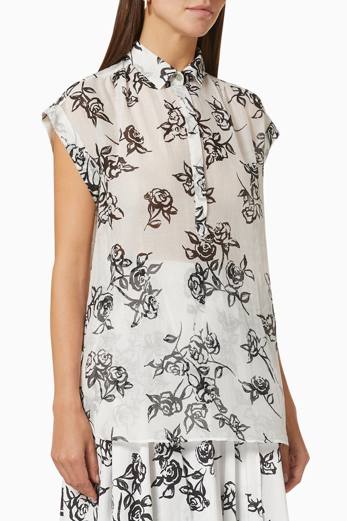 

Decimo Patterned Top, White