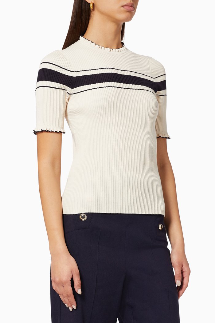 

Andamo Top in Viscose-blend Rib-knit, Neutral