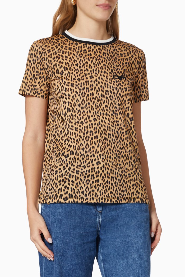 

Chain Print Garden Top, Brown