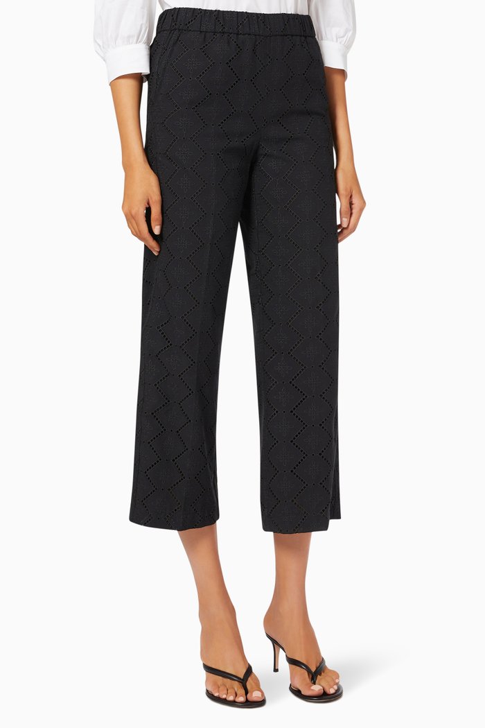 

Cerchio Embroidered Pants, Black
