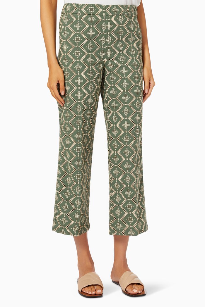 

Cerchio Embroidered Pants, Green