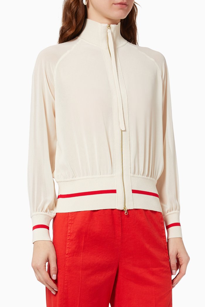 

Aversa Jacket in Crepe, Neutral
