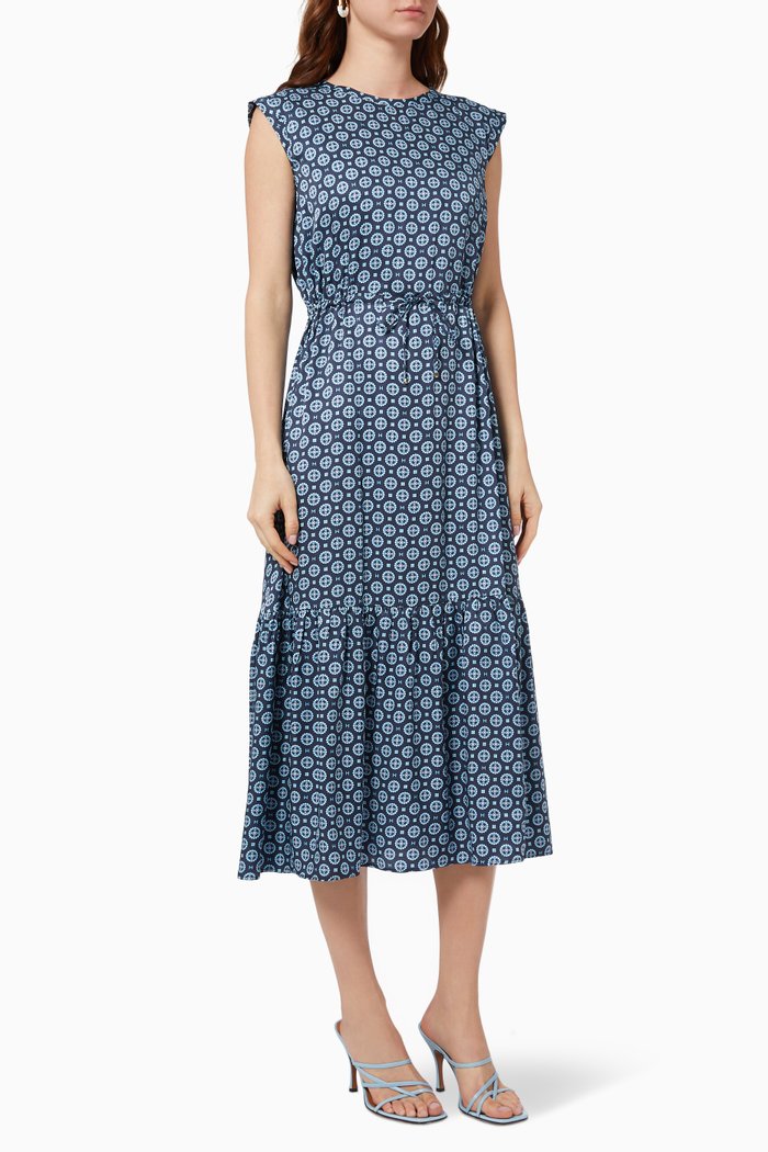 

Obolo Dress in Cotton, Blue