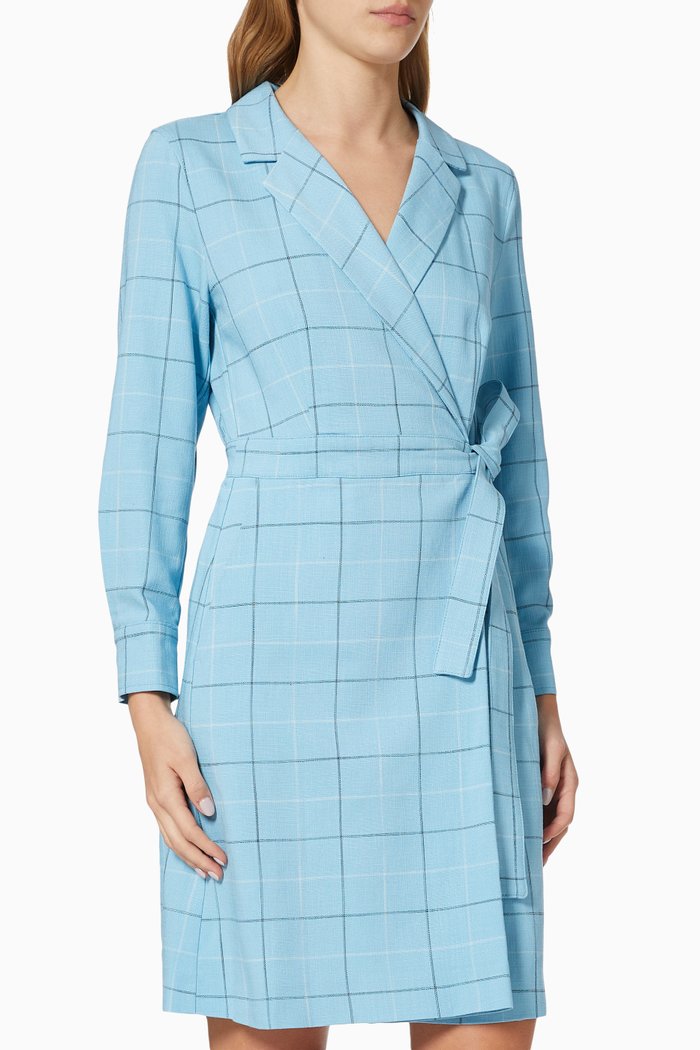 

Astor Wrap Dress in Viscose, Blue