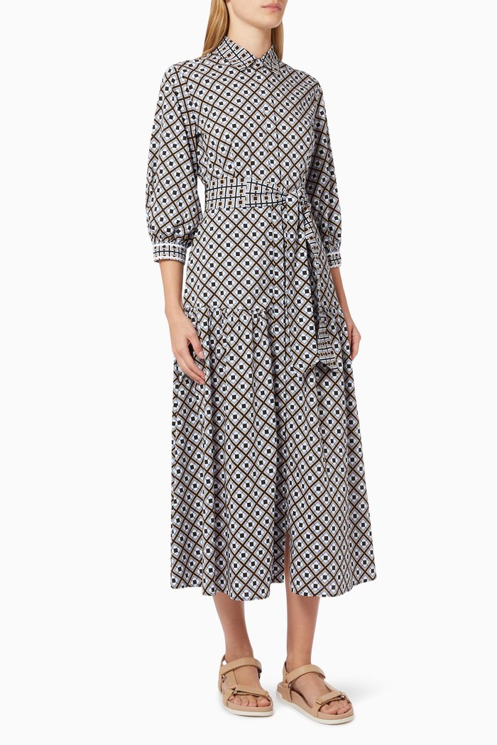 

Kaya Shirtdress in Stretch Cotton Poplin, Neutral