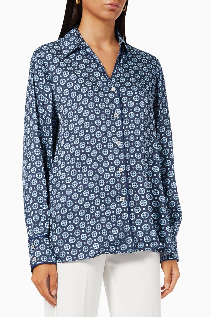 Giuria Shirt in Viscose, Blue