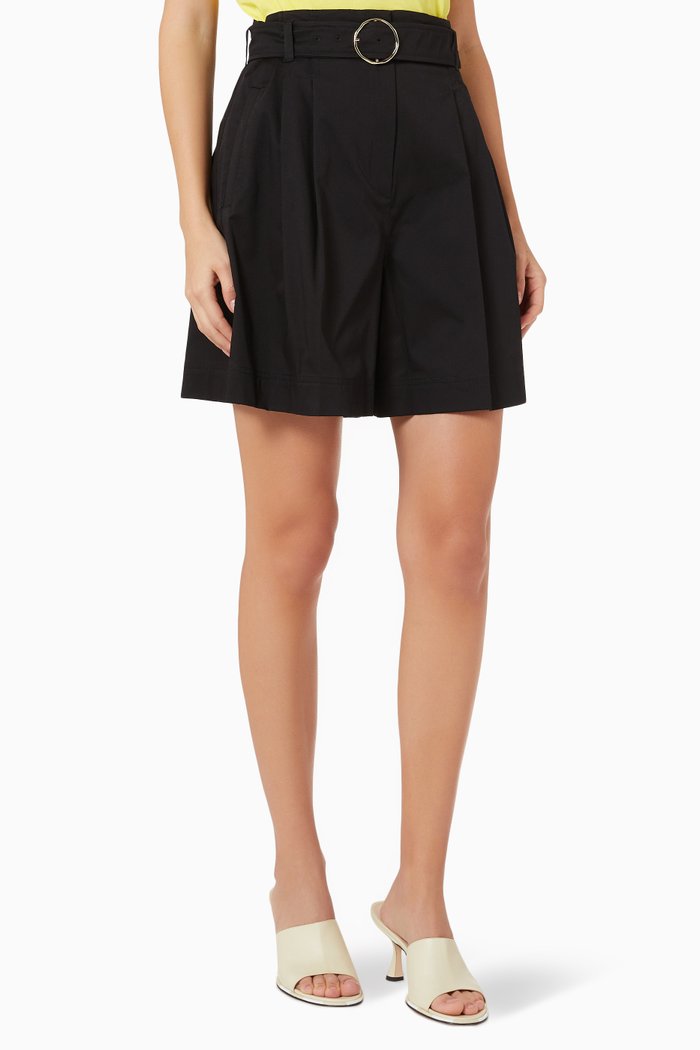 

Langue Bermuda Shorts in Cotton, Black