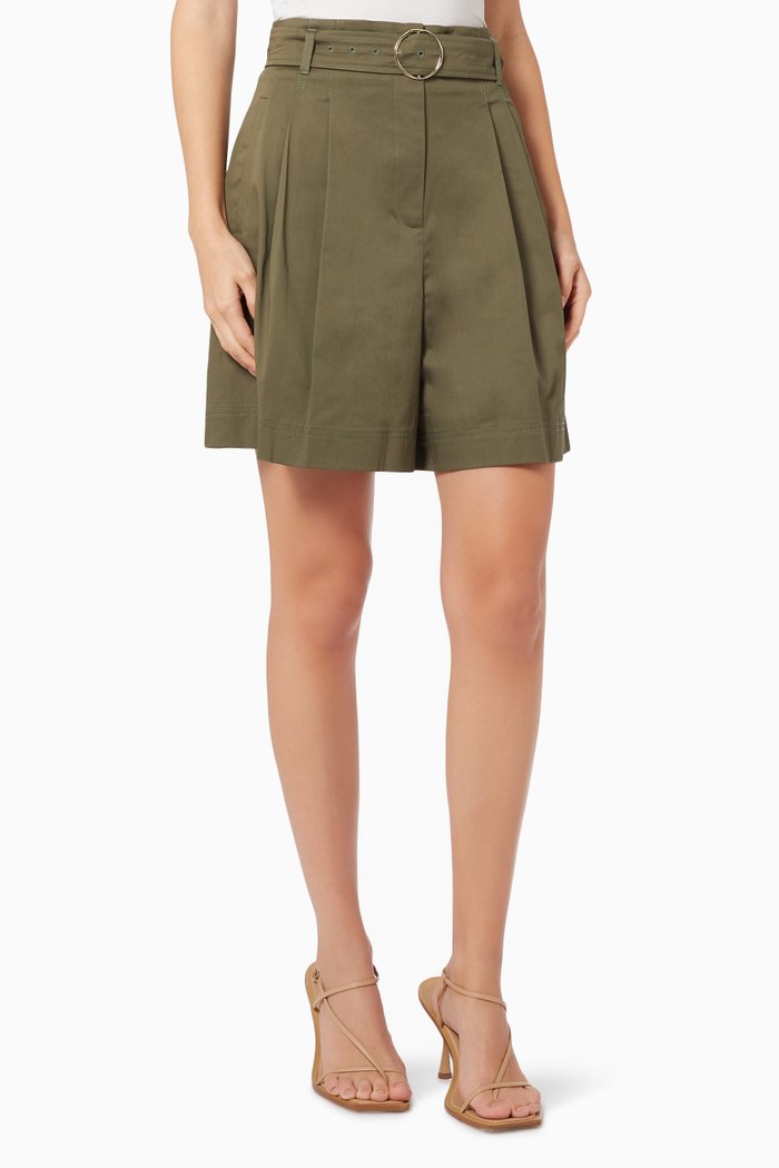 

Langue Bermuda Shorts in Cotton, Green