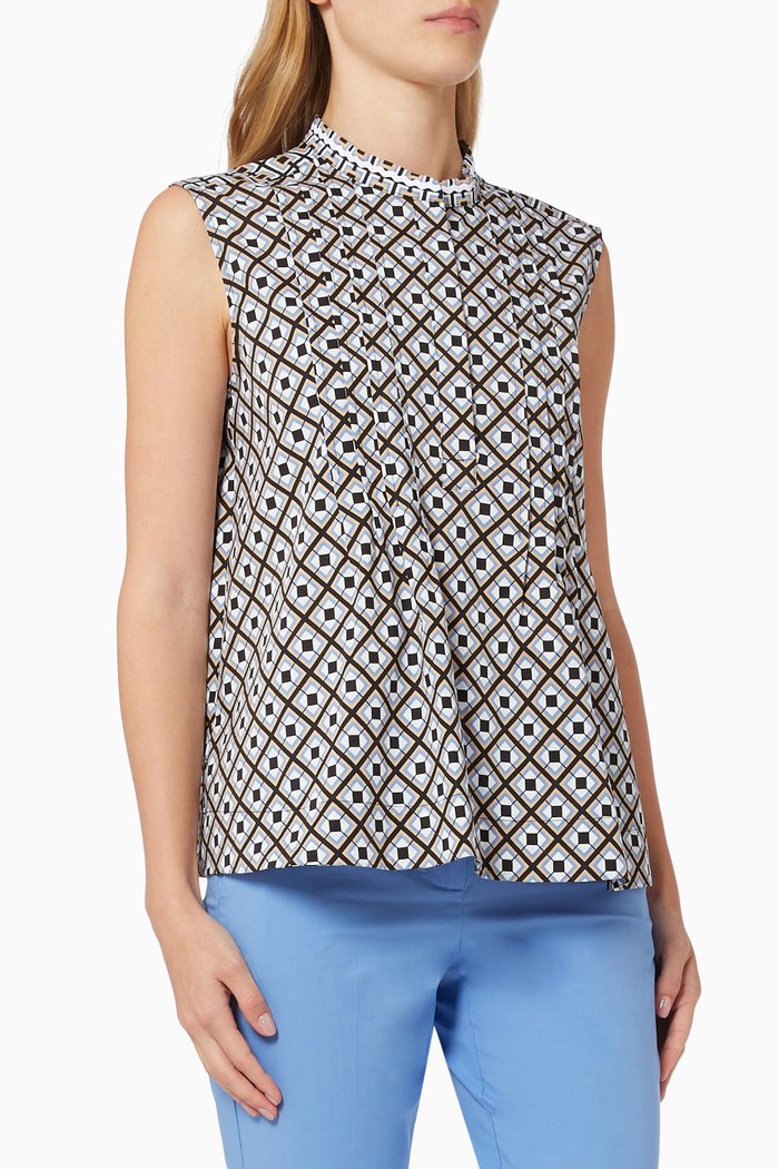 

Liz Top in Stretch Cotton Poplin, Neutral