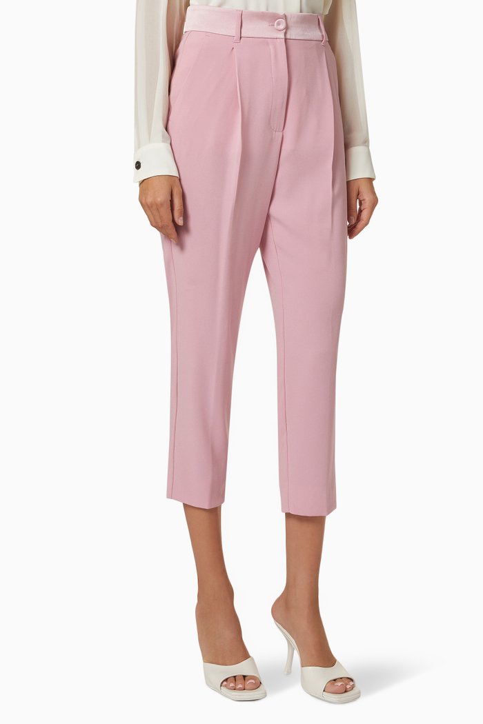 

Carina Pants in Crepe-back Satin, Pink