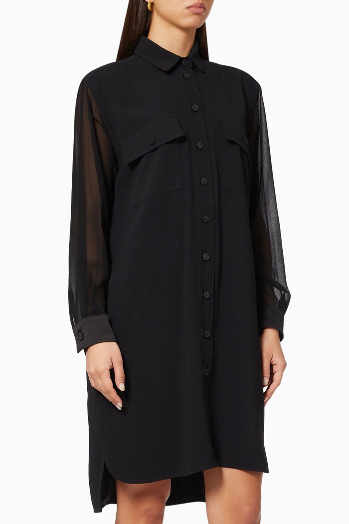 

Fiumana Dress in Crepe, Black
