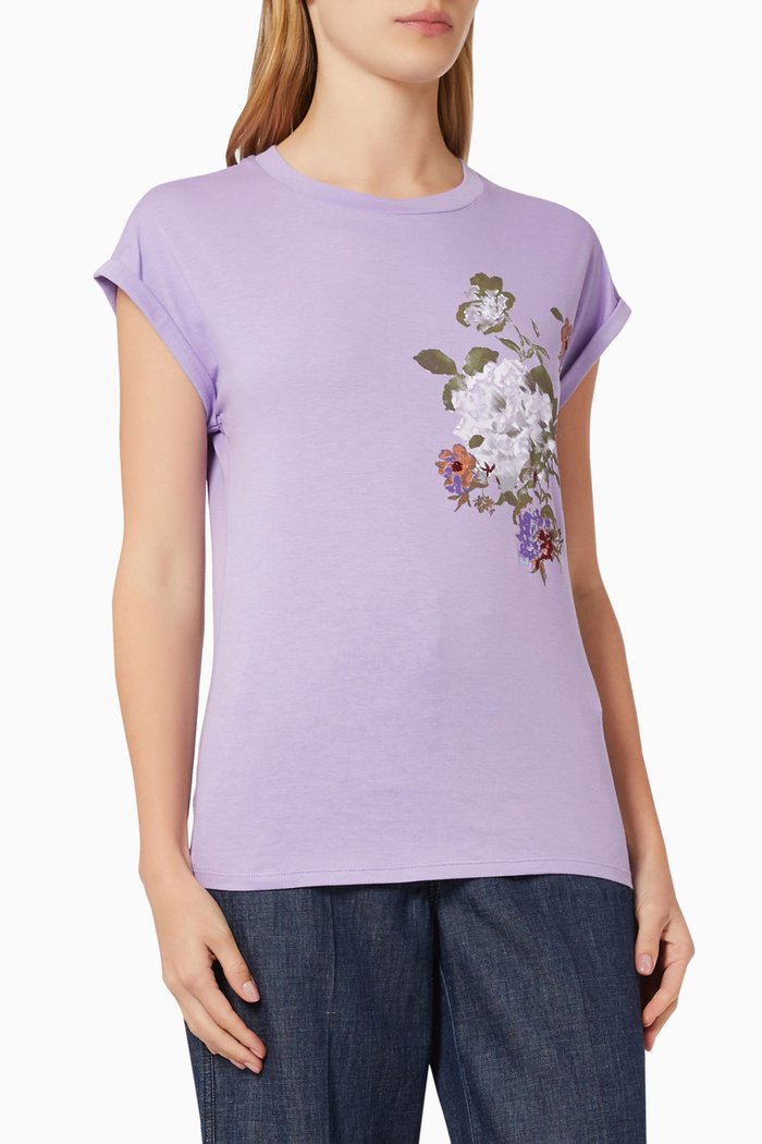 

Aulla T-shirt in Cotton Jersey, Purple