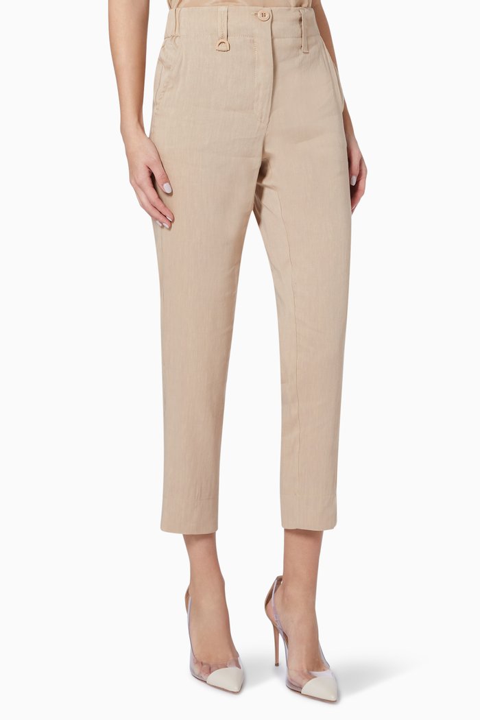 

Stizza Monochrome Chinos in Linen, Neutral
