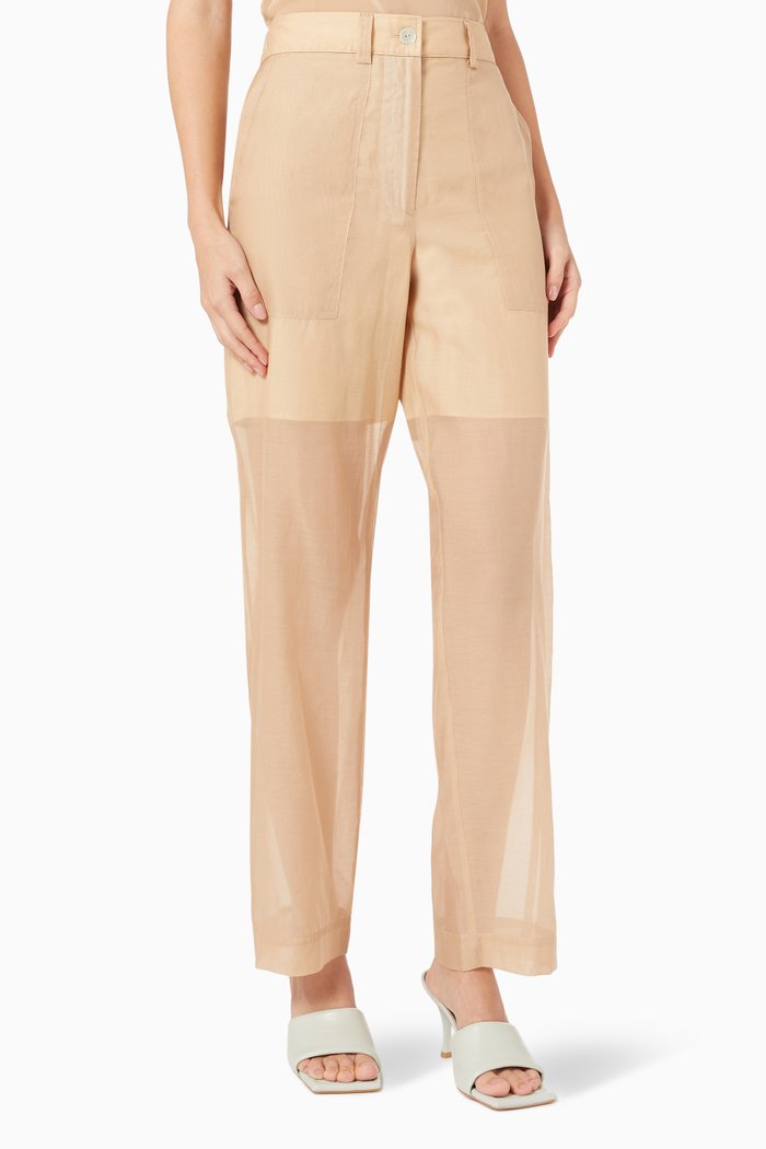 

Monochrome Pants in Organza, Neutral