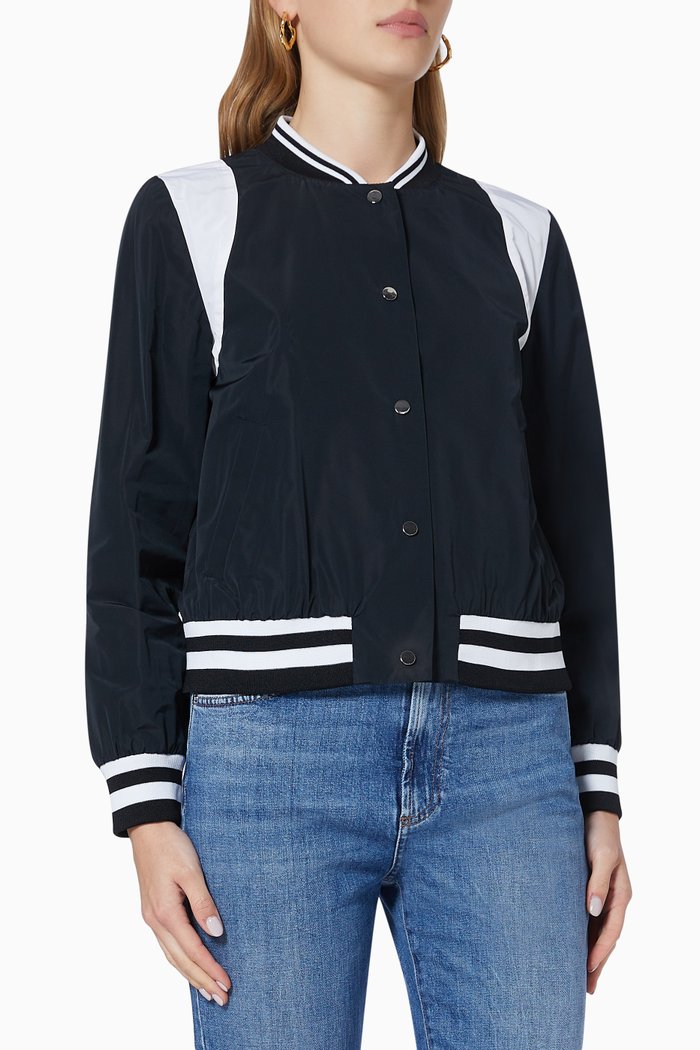 Erio Bomber Jacket in Nylon, Black