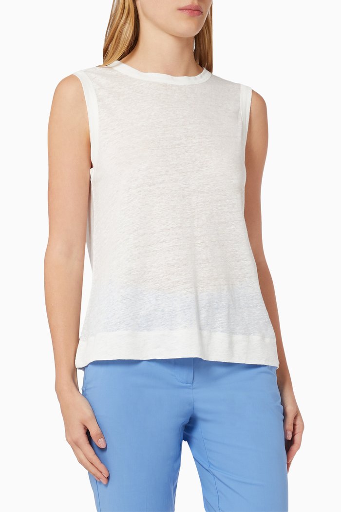 

Gina Top in Linen Jersey, Neutral