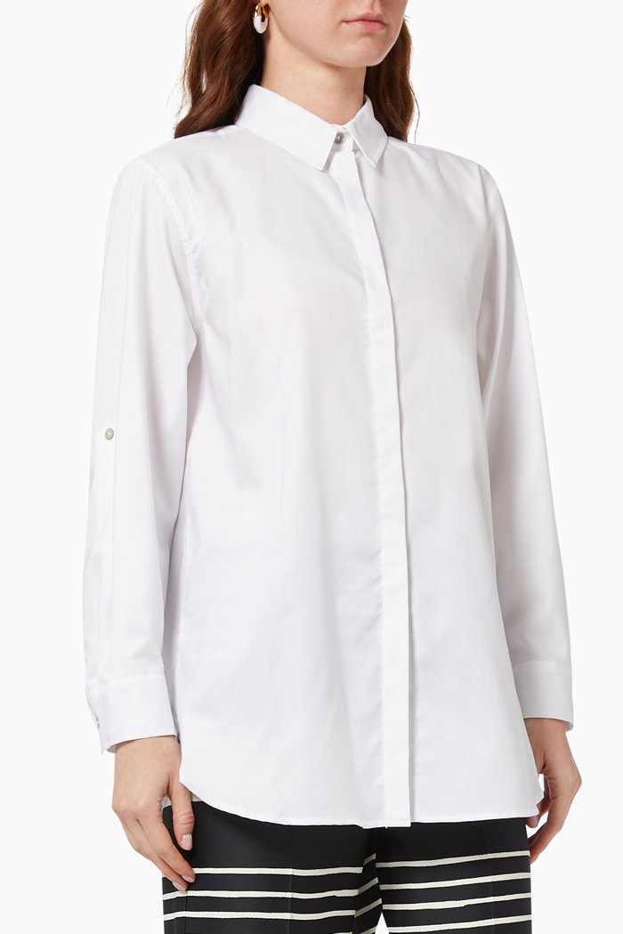 Cablo Shirt in Cotton, White