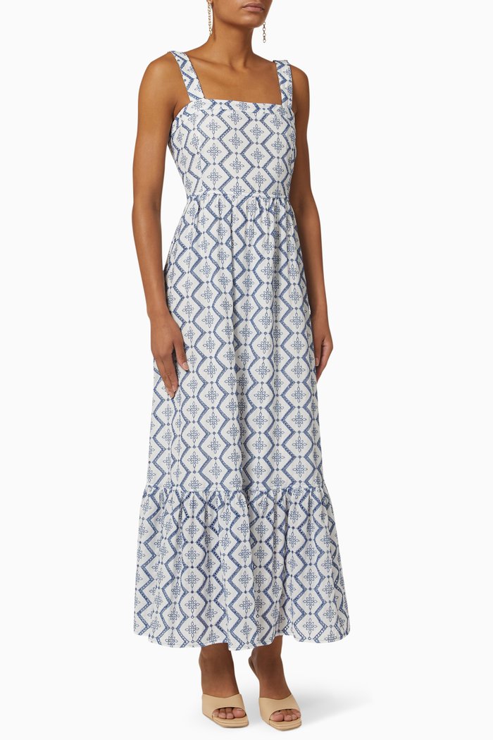 

Broderie Anglais Dress in Muslin, White