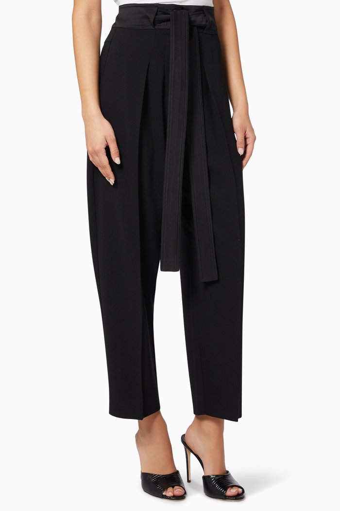 

Fiuggi Trousers in Crepe, Black
