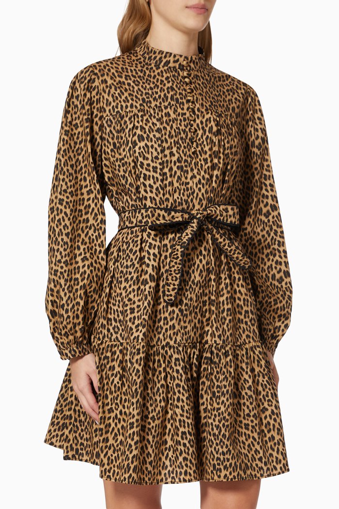 

Persia Flounce Dress in Cotton Poplin, Black