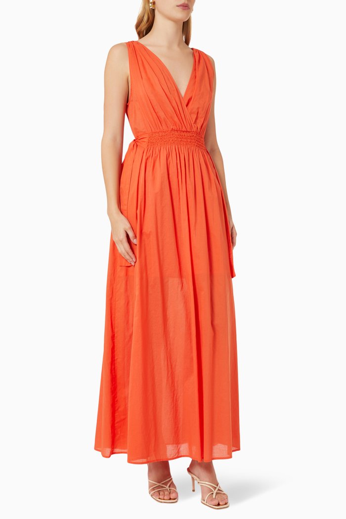 

Baita Dress in Cotton Voile, Orange