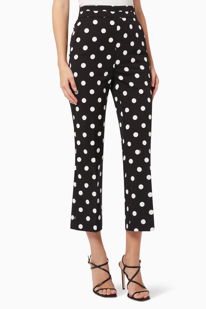 

Snack Patterned Pants in Viscose Blend, Black