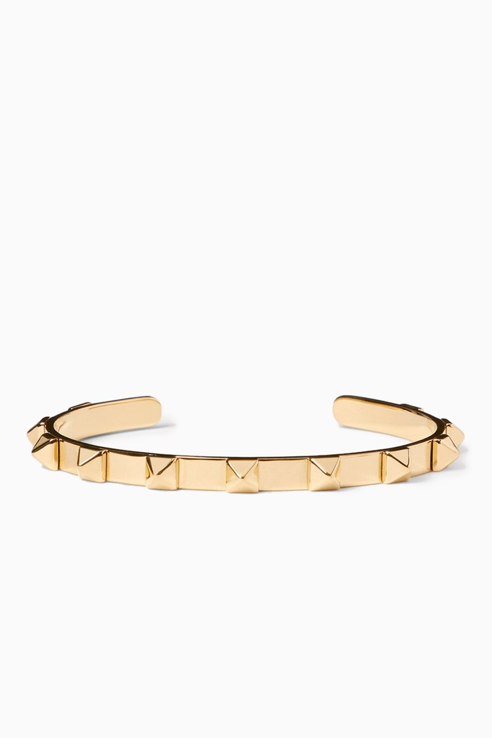 

Valentino Garavani Rockstud Bangle in Metal, Gold