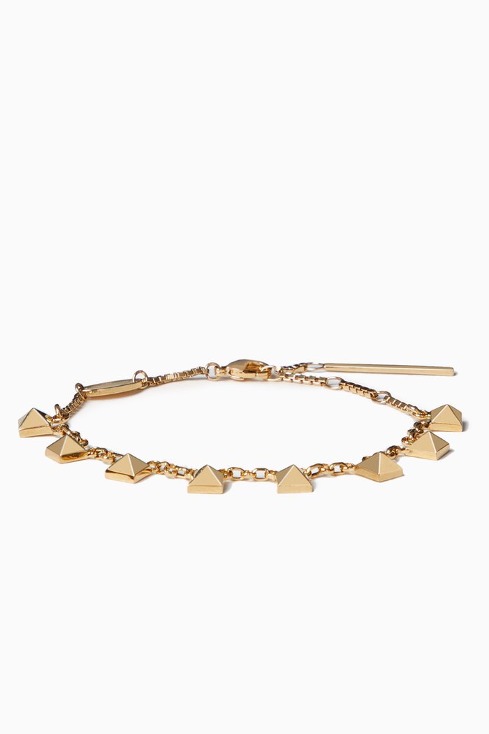 

Valentino Garavani Rockstud Charm Bracelet, Gold