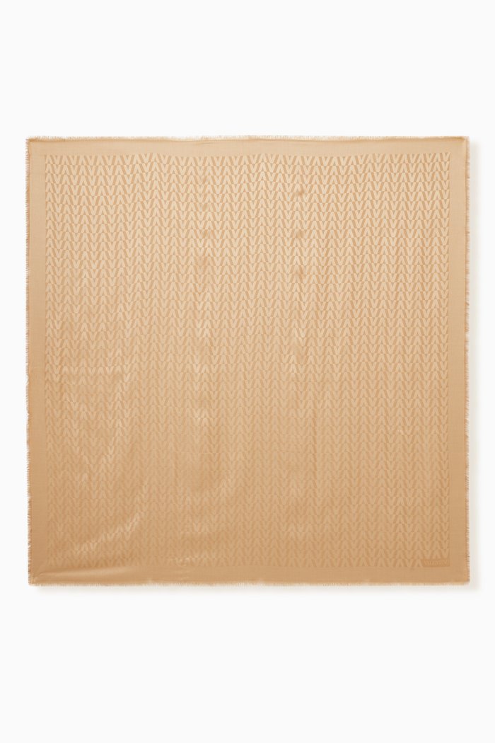

Shawl in Valentino Optical Silk & Wool, Gold
