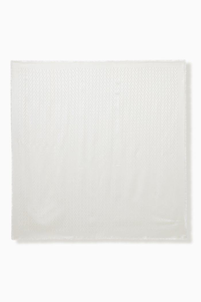 

Shawl in Valentino Optical Silk & Wool, Silver