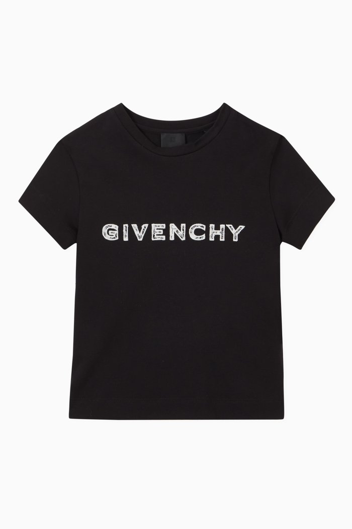 

Logo Print T-Shirt in Cotton, Black
