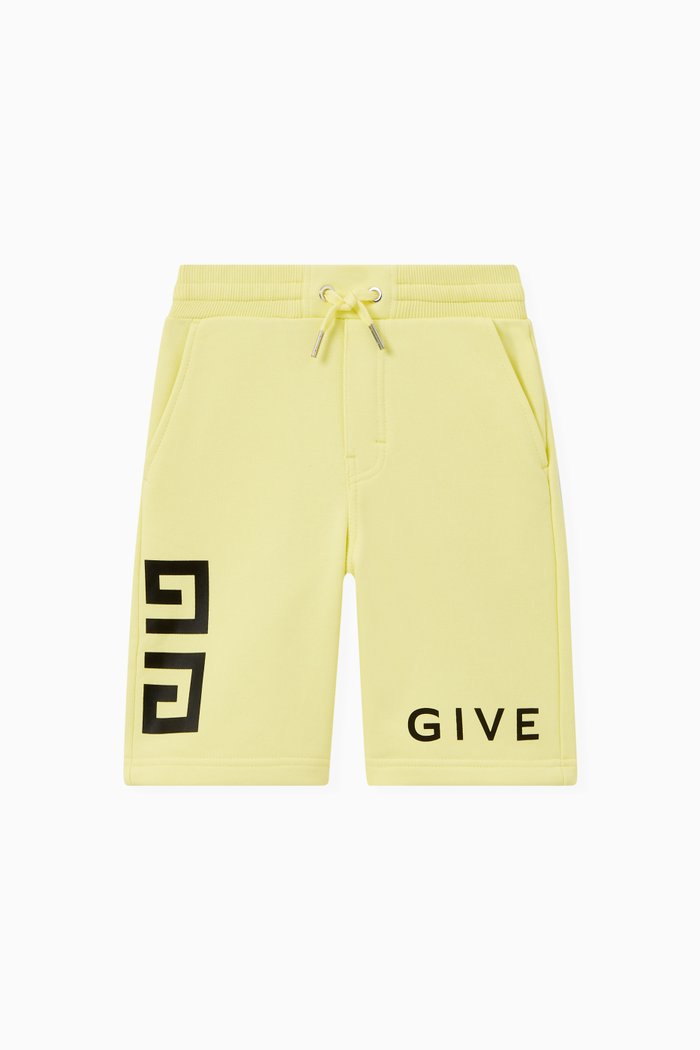 

Logo Shorts in Fleece, Yellow