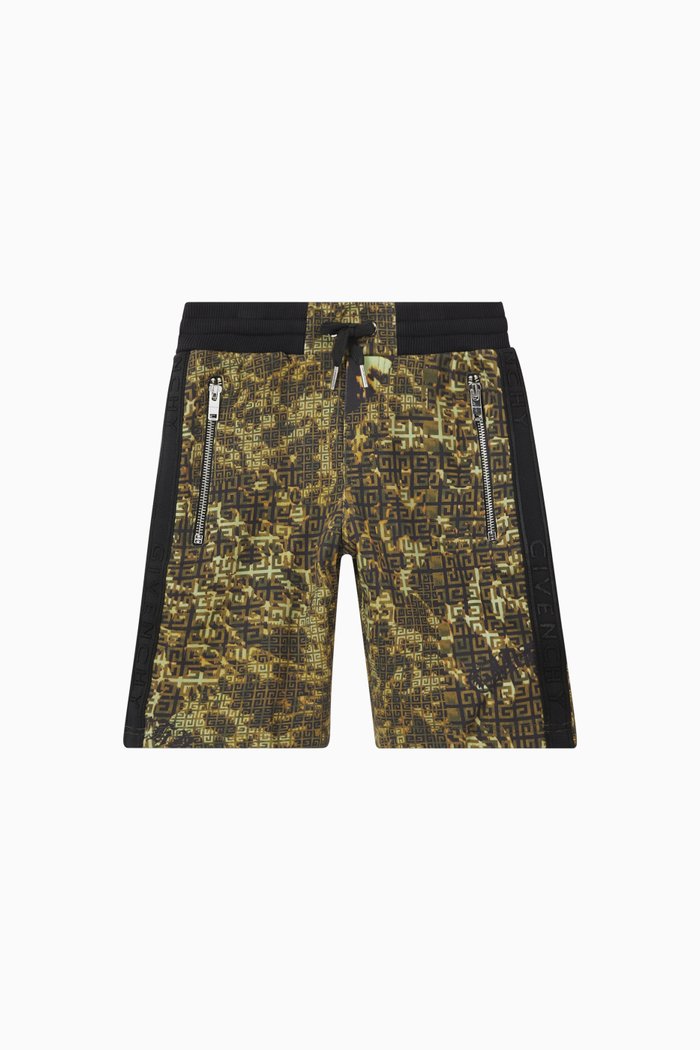 

4G Camouflage Shorts in Cotton, Green