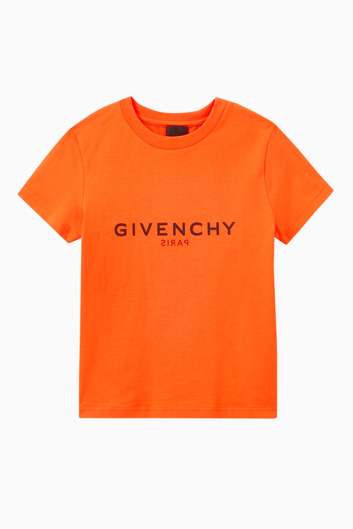 

Logo Print T-Shirt in Cotton, Orange