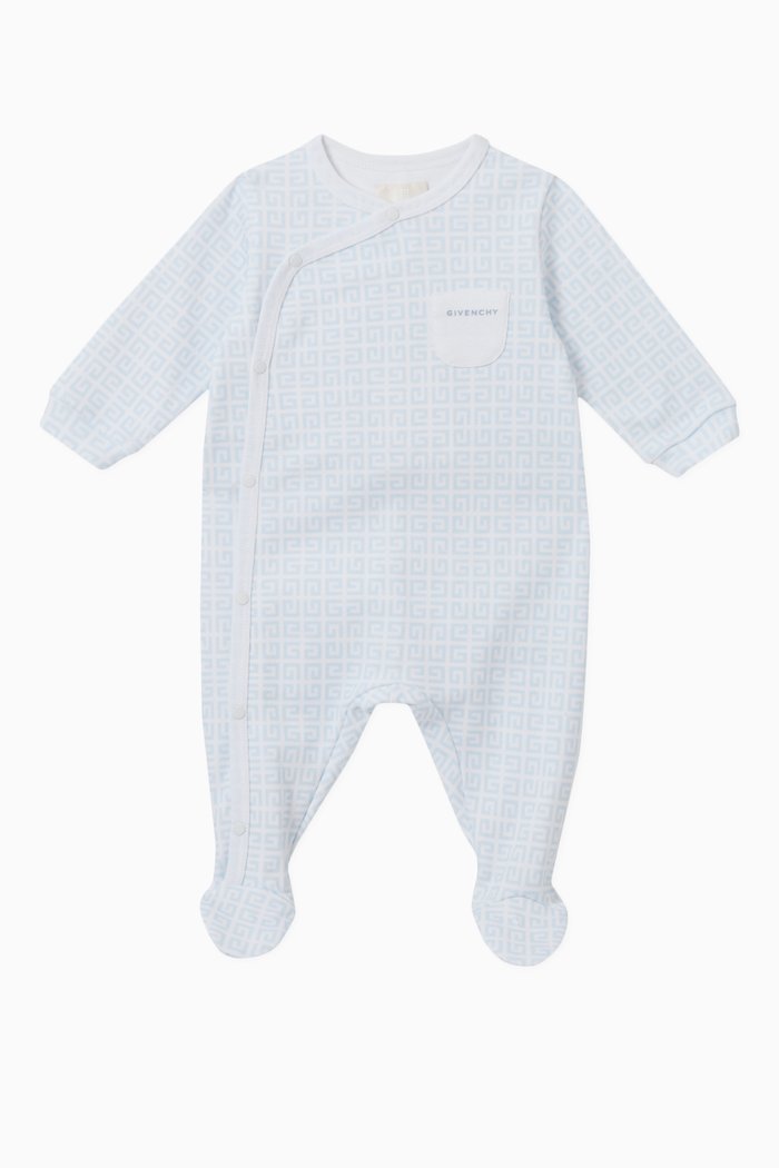 

4G Monogram Pyjamas in Cotton, Blue