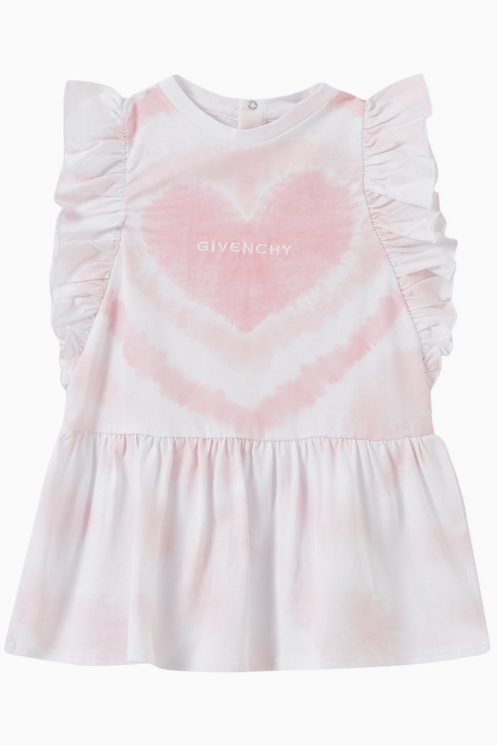 

Heart Print Dress in Jersey, Pink
